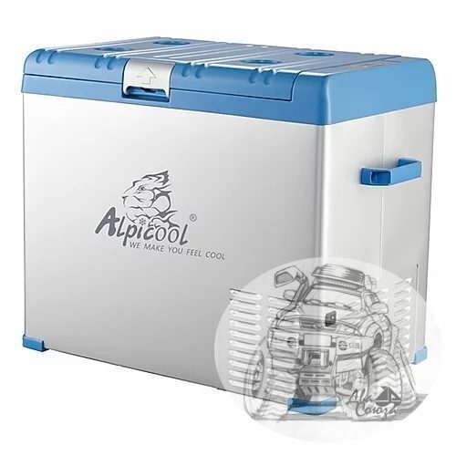 Автохолодильник компрессорный Alpicool 50л 12V/24V220V (2 положения открывания крышки, ручка защелка
